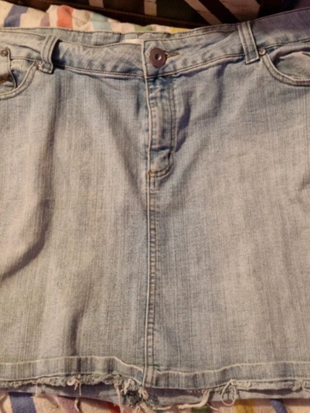 Yours light denim miniskirt